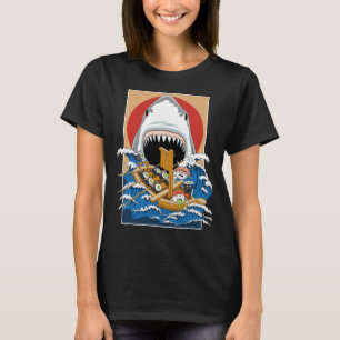 Illustration zum Angriff von Sushi-Haien T-Shirt