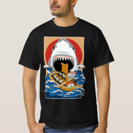 Illustration zum Angriff von Sushi-Haien T-Shirt
