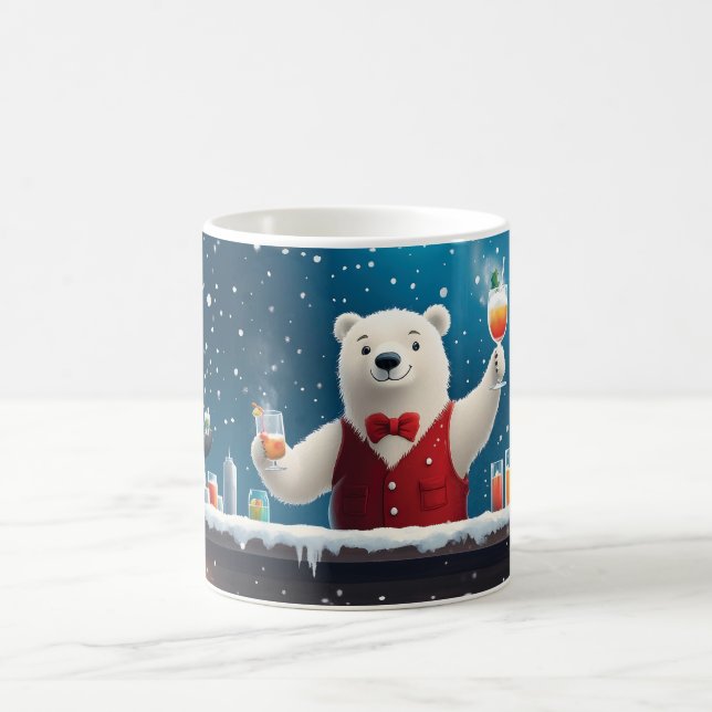Illustration zum Barkeeper des Eisbären Kaffeetasse (Mittel)