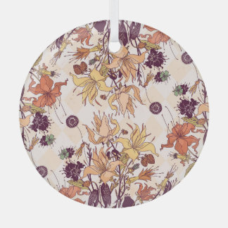 Illustration zum Blumenlichtstrommeln Ornament Aus Glas
