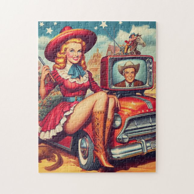 Illustration zum Button Vintager Länder Puzzle (Vertikal)