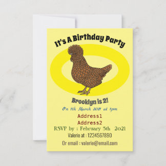 Illustration zum Cartoon von Chamois-Hühnchen Einladung