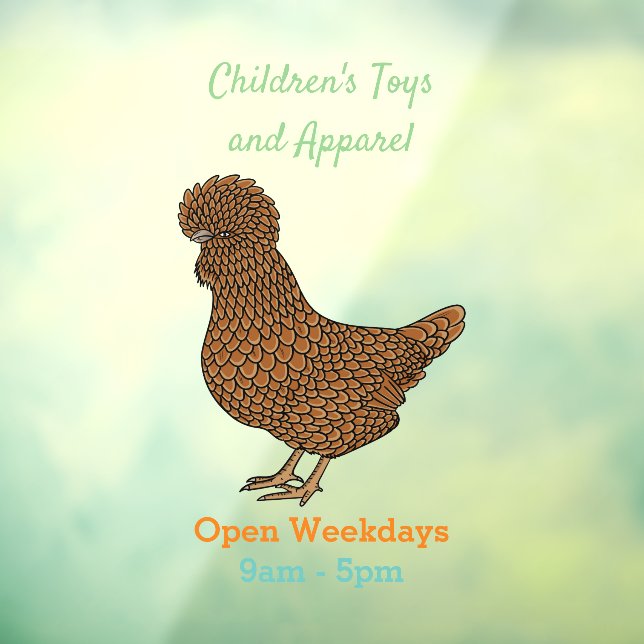 Illustration zum Cartoon von Chamois-Hühnchen Fensteraufkleber (Blatt 3)