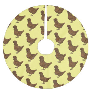 Illustration zum Cartoon von Chamois-Hühnchen Polyester Weihnachtsbaumdecke