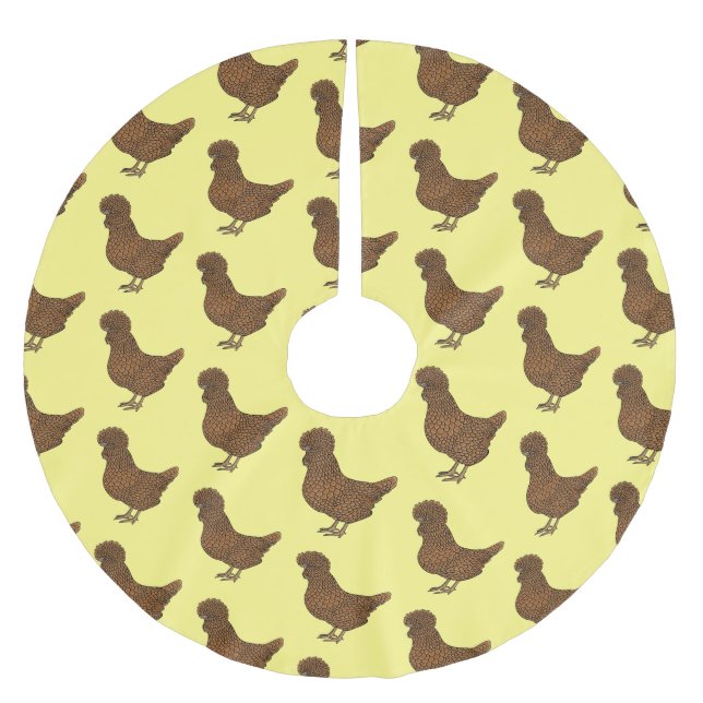 Illustration zum Cartoon von Chamois-Hühnchen Polyester Weihnachtsbaumdecke (Vorderseite)