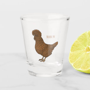 Illustration zum Cartoon von Chamois-Hühnchen Schnapsglas