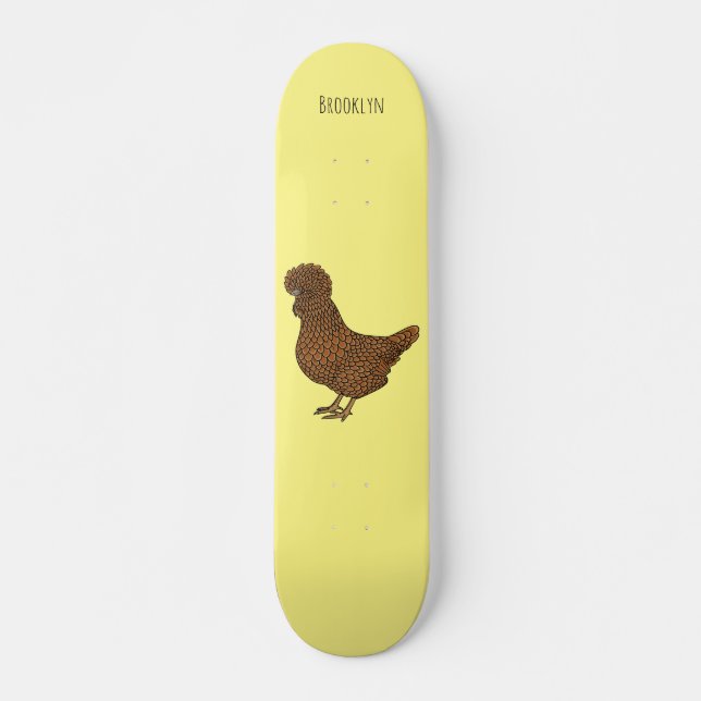 Illustration zum Cartoon von Chamois-Hühnchen Skateboard (Vorne)