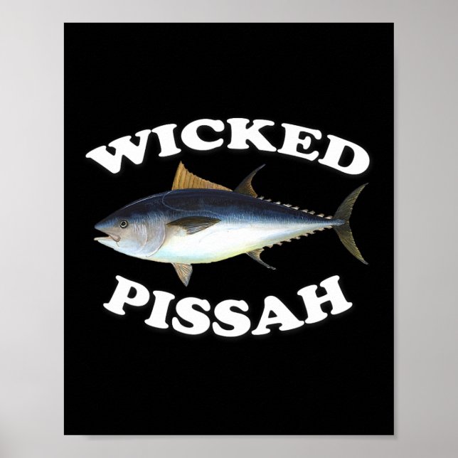 Illustration zum Fischen von Rotem Thun Poster (Vorne)