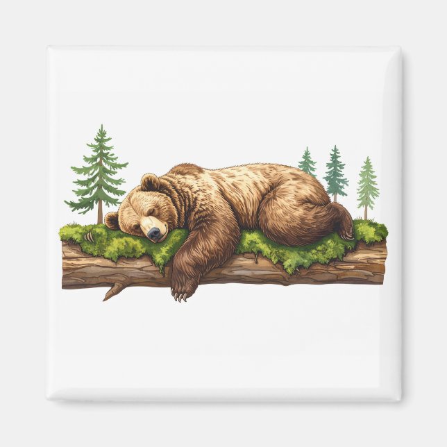 Illustration zum friedlichen Bärenwasser Magnet (Vorne)