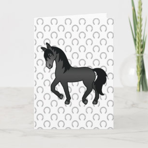 Illustration zum Niedlichen Cartoon von Black Trot Karte