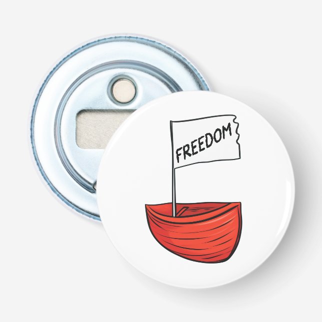 Illustration zum Schiff der nautischen Freiheit Flaschenöffner (Vorderseite)