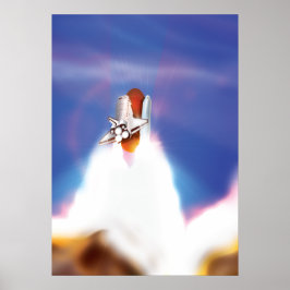 Illustration zum Start von Space Shuttle Poster