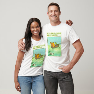Illustration zum Vintagen Lesen von Poster, Frosch T-Shirt