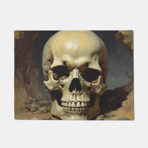 Illustration zum Zeichnen von Ölgemälden auf Skull Fußmatte