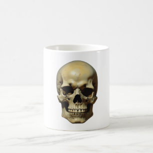 Illustration zum Zeichnen von Ölgemälden auf Skull Kaffeetasse