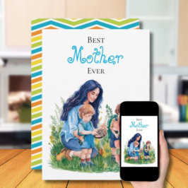 Illustration zur Aquarellgartenbildung für Mutter Karte