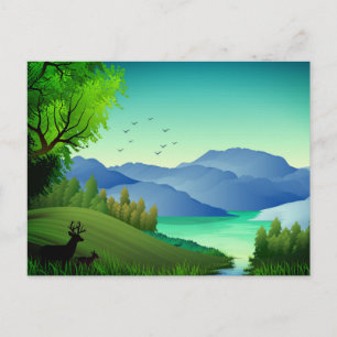 Illustration zur Naturlandschaft-46855 Feiertagspostkarte