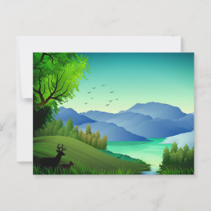 Illustration zur Naturlandschaft-46855 Postkarte