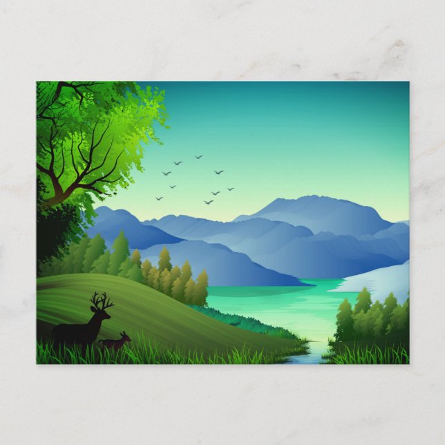 Illustration zur Naturlandschaft-46855 Postkarte (Vorderseite)