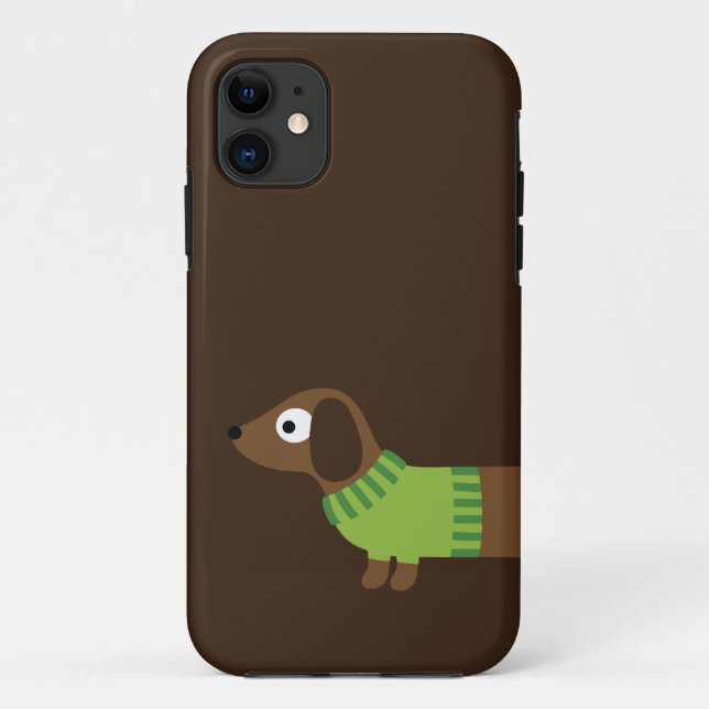 Illustration zur niedlichen langen Dackel Case-Mate iPhone Hülle (Rückseite)