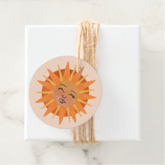 Illustration zur Sonnenfront Orange Wasserfarbe Geschenkanhänger