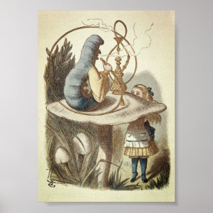 Illustration zur Vintagen Alice im Wunderland Poster