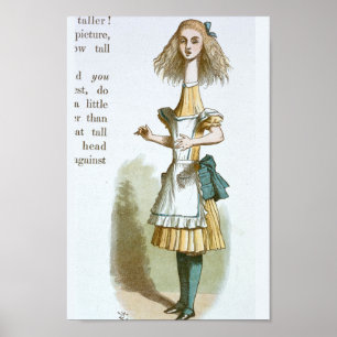 Illustration zur Vintagen Alice im Wunderland Poster