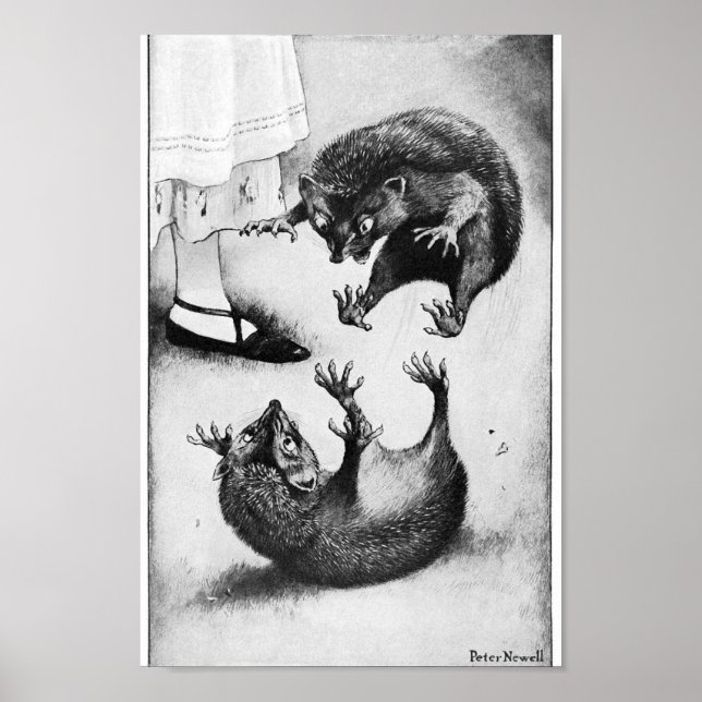 Illustration zur Vintagen Alice im Wunderland Poster (Vorne)