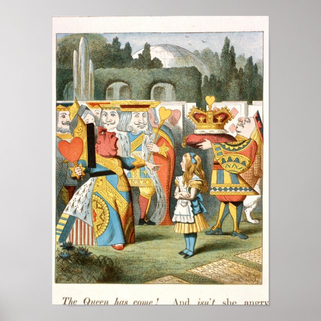Illustration zur Vintagen Alice im Wunderland Poster (Vorne)