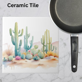 Illustration zur Wasserfarben-Wüste Fliese