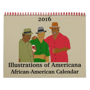 Illustrationen der afroamerikanischen Amerikanerin Kalender
