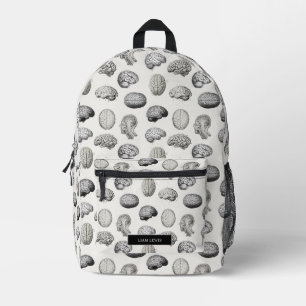 Illustrationen der Gehirn Anatomie Biologie Bedruckter Rucksack