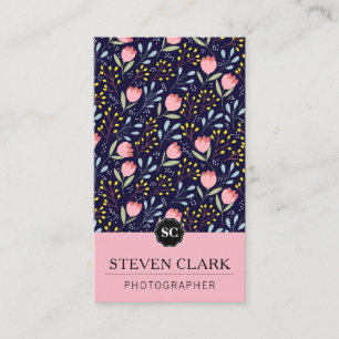 Illustrationen der natürlichen Blume / Monogramm ( Visitenkarte