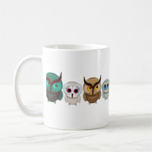 Illustrationen der niedlichen kleinen Owls Tasse