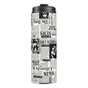 Illustrationen der Titelseite von Zeitungen Kunstw Thermosbecher