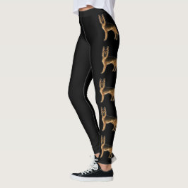 Illustrationen des Schwarzen und Türkischen Schäfe Leggings