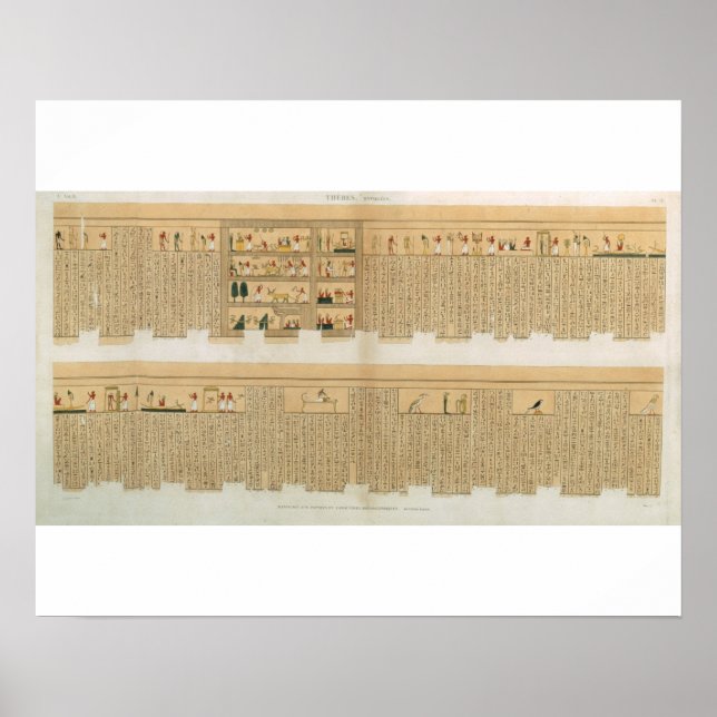 Illustrationen eines hierogischen Pampusmanuskript Poster (Vorne)