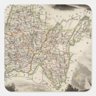 Illustrationen, Landschaften Quadratischer Aufkleber