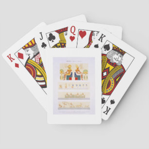 Illustrationen von bemalten Brettern und Wandgemäl Spielkarten