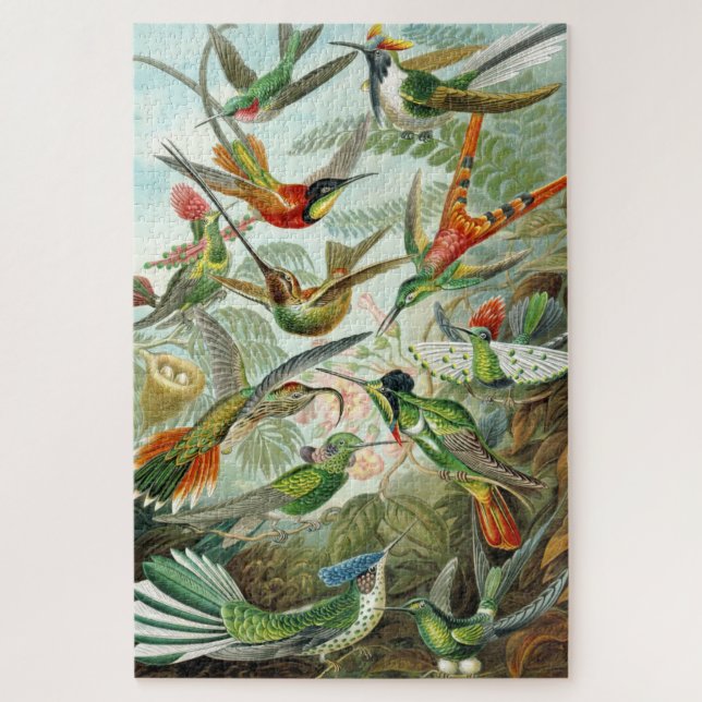 Illustrationen von Hummingbirds 1899, Ernst Haecke Puzzle (Vertikal)