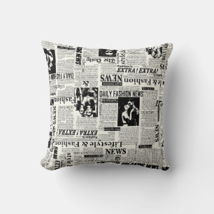 Illustrationen von Zeitungen auf der Titelseite Ku Kissen