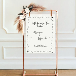 Illustrationen zur Hochzeit von handgezeichneten S Poster