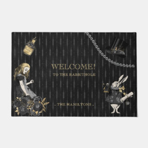 Illustrationen zur Schwarzen Alice im Wunderland Fußmatte
