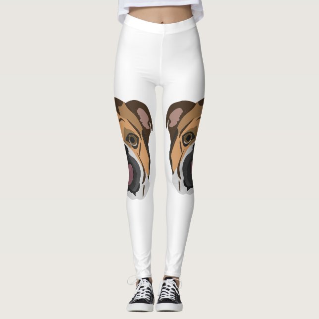 Illustrations-Englisch-Bulldogge Leggings (Vorderseite)