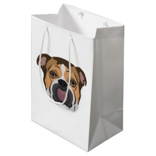 Illustrations-Englisch-Bulldogge Mittlere Geschenktüte