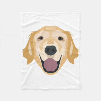 Illustrations-golden retriever fleecedecke
