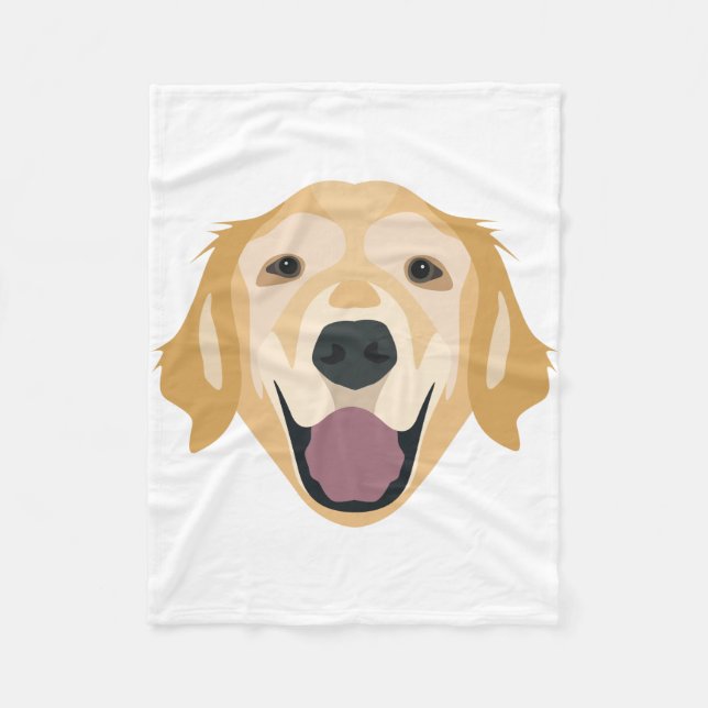 Illustrations-golden retriever fleecedecke (Vorderseite)