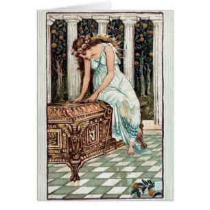 Illustrations-Karte KRW Vintage der Büchse der