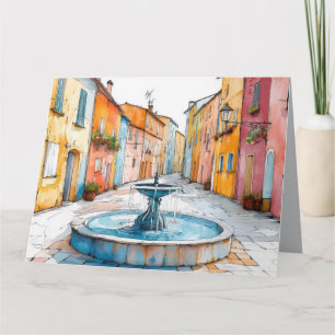 Illustrationsfarbe für Dorfbrunnen Zeichnend Karte