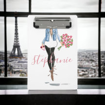 Illustrationsfrau mit Blume